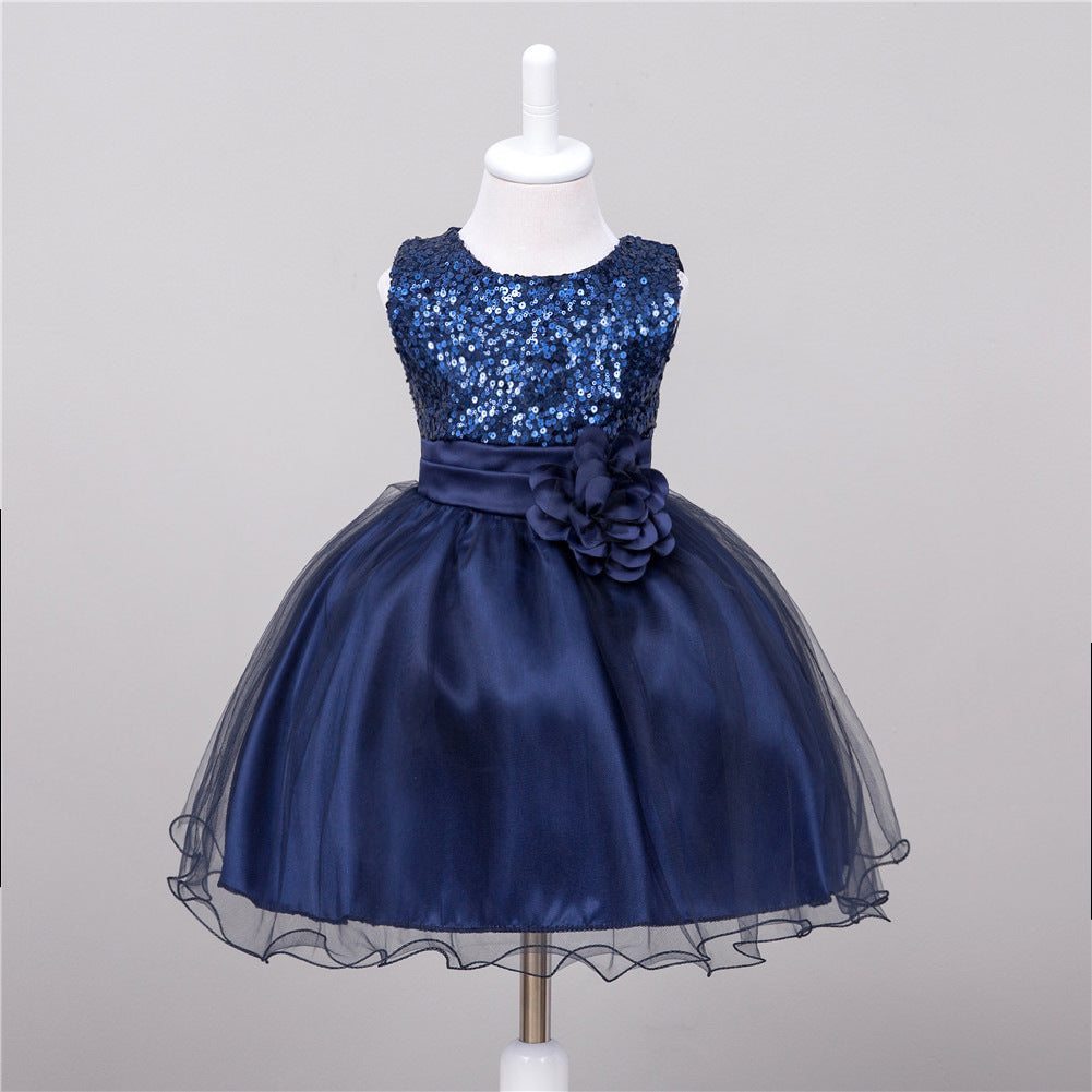 Blue Elegant Girls Dress for Birthday Celebration