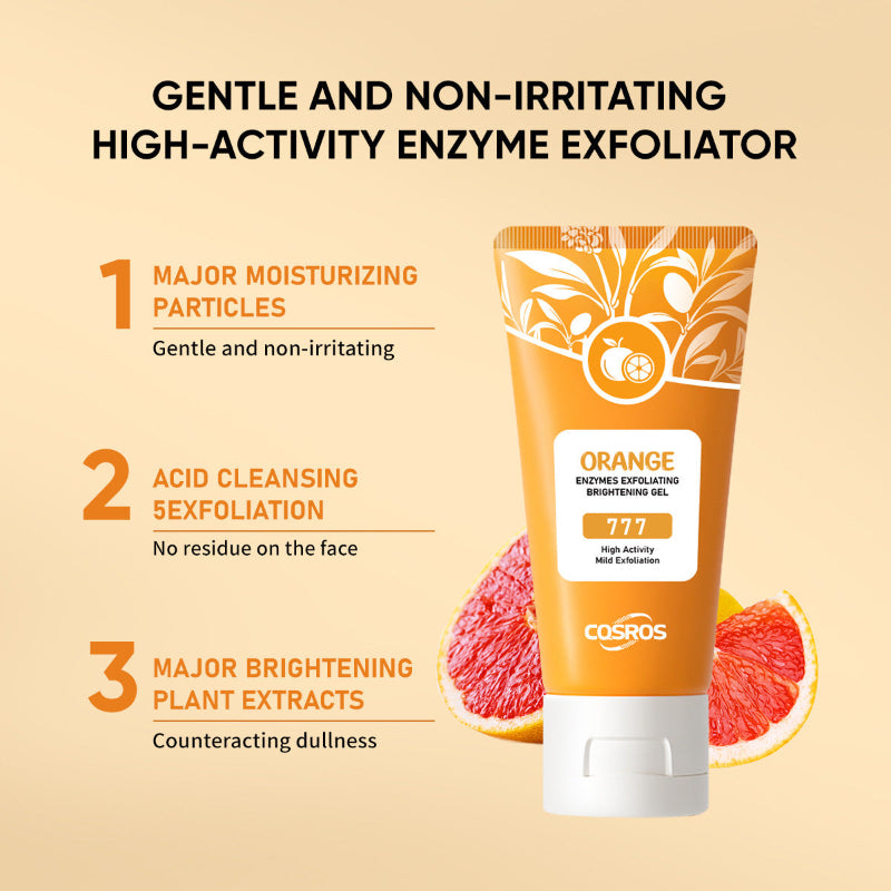Cosmos Orange Enzyme Exfoliating vitamin C glow skincare gel texture